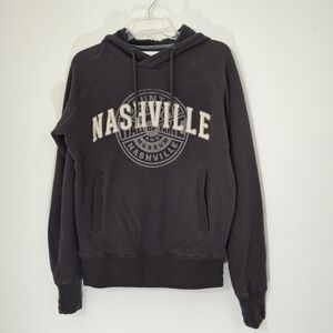 Camp David Nashville Graphic Charcoal Gray Hoodie, Size Small